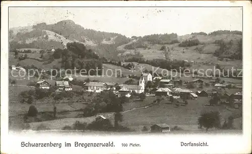 AK / Ansichtskarte Schwarzenberg Vorarlberg Dorfansicht Kat. Schwarzenberg