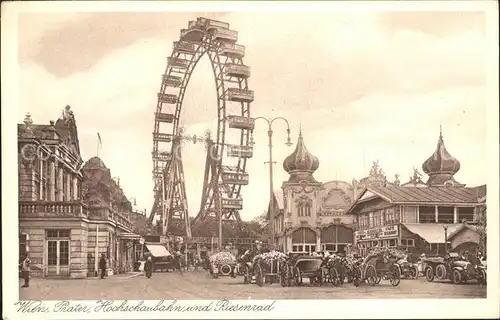 AK / Ansichtskarte Wien Prater Hochschaubahn Riesenrad Kat. Wien