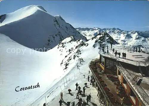 AK / Ansichtskarte Corvatsch Silvaplana GR Endstation der Corvatschbahn Wintersport Alpenpanorama Kat. Silvaplana