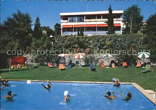 AK / Ansichtskarte Breganzona Lugano Hotel Villa Marita Swimming Pool Kat. Breganzona