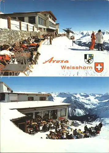 AK / Ansichtskarte Arosa GR Weisshorn Bergrestaurant Wintersportplatz Walliser Alpen Kat. Arosa