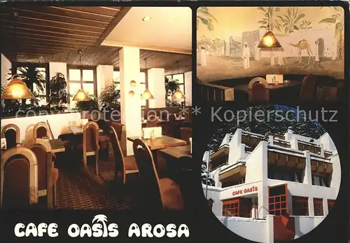AK / Ansichtskarte Arosa GR Cafe Oasis im Zentrum Obersee Kat. Arosa
