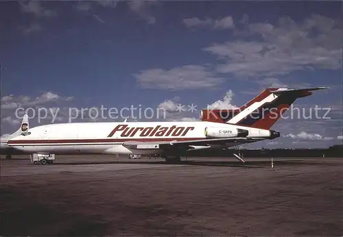 AK / Ansichtskarte Flugzeuge Zivil Purolator Kelowna Flightcraft Boeing 727 25C C GKFB  Kat. Airplanes Avions