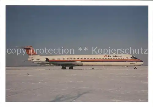 AK / Ansichtskarte Flugzeuge Zivil Meridiana McDonnell Douglas MD 82 DC 9 82 I SMER  Kat. Airplanes Avions