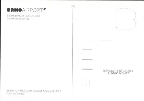 AK / Ansichtskarte Flugzeuge Zivil Czech Connect Airlines Boeing 737 400 OK CCB  Kat. Airplanes Avions