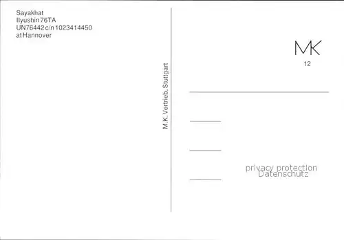 AK / Ansichtskarte Flugzeuge Zivil Sayakhat Ilyushin 76TA UN76442 c n  Kat. Airplanes Avions