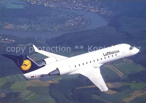 AK / Ansichtskarte Lufthansa Canadair Jet CL 600 Kat. Flug