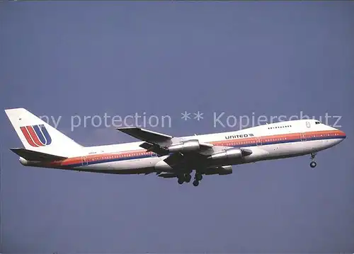 AK / Ansichtskarte Flugzeuge Zivil United Airlines Boeing 747 222B N152UA c n 23737 Kat. Airplanes Avions