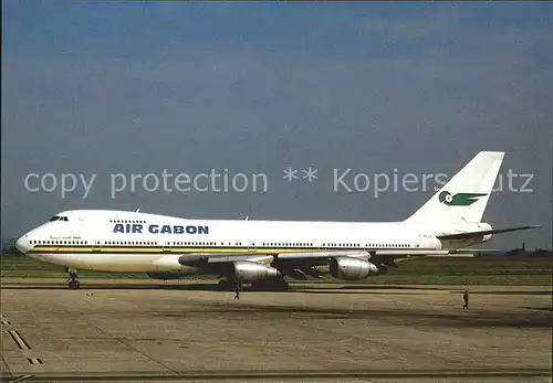 AK / Ansichtskarte Flugzeuge Zivil Air Gabon Boeing 747 2Q2B F ODJG  Kat. Airplanes Avions
