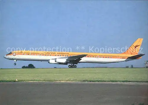 AK / Ansichtskarte Flugzeuge Zivil Surinam Airways DC 8 63 N4935C  Kat. Airplanes Avions