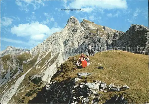 AK / Ansichtskarte Oberstdorf mit Nebelhorngipfel Kat. Oberstdorf