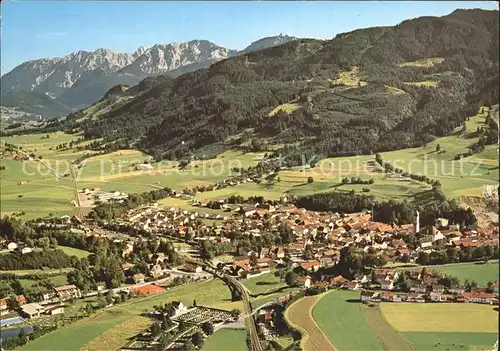 AK / Ansichtskarte Nesselwang Fliegeraufnahme mit Schlicke Rossberg Breitenberg Kat. Nesselwang