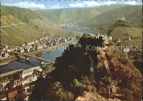 AK / Ansichtskarte Cochem Mosel Fliegeraufnahme mit Pinnerkreuz Kat. Cochem