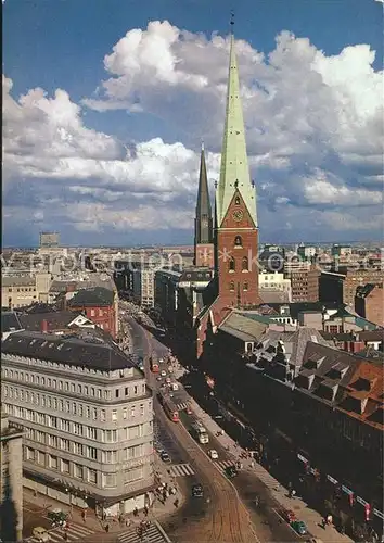 AK / Ansichtskarte Hamburg Moeckebergstrasse mit Petrikirche Kat. Hamburg