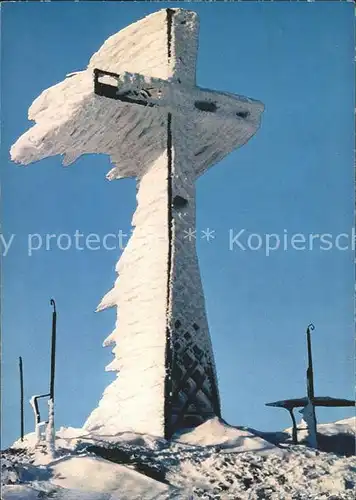 AK / Ansichtskarte Steibis Kreuz am Hochrat vereist Kat. Oberstaufen