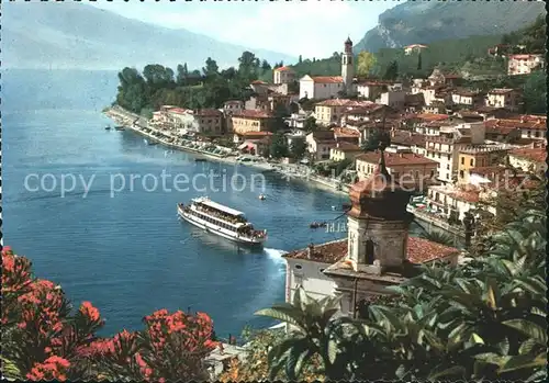 AK / Ansichtskarte Limone sul Garda Blick auf den See mit Kirche Kat. 