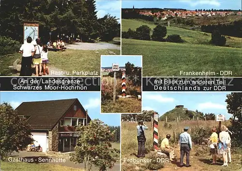 AK / Ansichtskarte Wasserkuppe Rhoen Rast und Parkplatz Gasthaus Sennhuette Frankenheim DDR Erdbunker DDR Kat. Poppenhausen (Wasserkuppe)