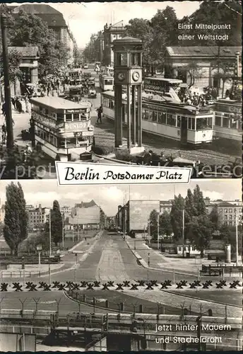 AK / Ansichtskarte Berlin Potsdamer Platz vor und nach dem Mauerbau Kat. Berlin