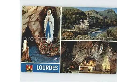 AK / Ansichtskarte Lourdes Hautes Pyrenees Apparition Basilique Grotte  Kat. Lourdes