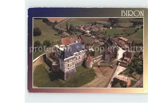 AK / Ansichtskarte Biron Dordogne Fliegeraufnahme Schloss  Kat. Biron