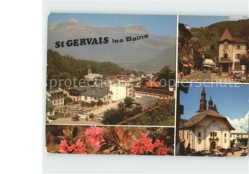 AK / Ansichtskarte Saint Gervais les Bains Kirche Strassenmotiv Kat. Saint Gervais les Bains