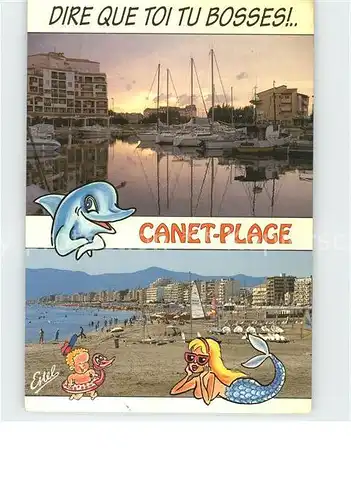 AK / Ansichtskarte Canet Plage Hafen Strand  Kat. Canet en Roussillon