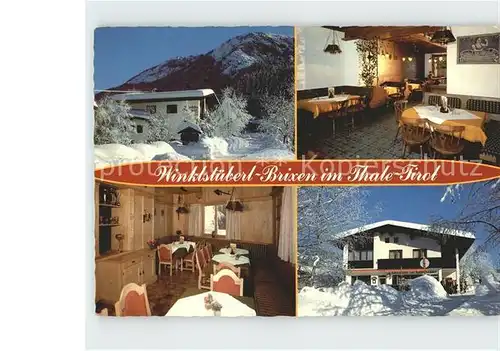 AK / Ansichtskarte Brixen Thale Cafe Restaurant Winklstueberl  Kat. Brixen im Thale