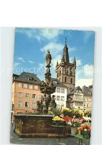 AK / Ansichtskarte Trier Marktbrunnen St. Gangolph Kirche Kat. Trier