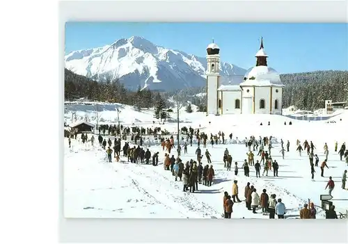 AK / Ansichtskarte Seefeld Tirol Eislaufplatz Seekirchl Hocheder  Kat. Seefeld in Tirol