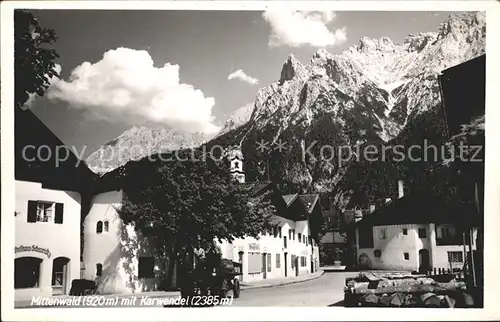 AK / Ansichtskarte Mittenwald Karwendel Tirol Ortspartie Kat. Schwaz