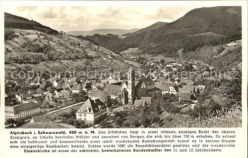 AK / Ansichtskarte Alpirsbach Panorama mit Klosterkirche Kat. Alpirsbach