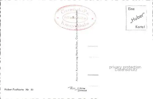AK / Ansichtskarte Kreuzeck gegen Alpspitze Wettersteingebirge Huber Karte Nr 80 Kat. Garmisch Partenkirchen