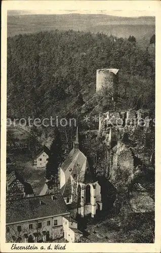 AK / Ansichtskarte Ehrenstein Wied Kirche Burgruine Kat. Neustadt (Wied)