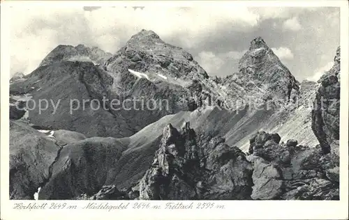 AK / Ansichtskarte Oberstdorf Hochfrott Naedelegabel Trettach Gebirgspanorama Allgaeuer Alpen Kat. Oberstdorf