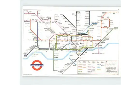 AK / Ansichtskarte U Bahn Subway Underground Metro London Underground Map Fahrplan 