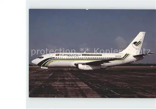 AK / Ansichtskarte Flugzeuge Zivil Kampuchea Airlines Boeing 737 247 N470TA c n 19611 Kat. Airplanes Avions