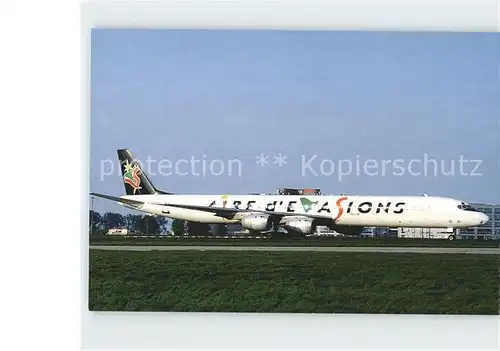 AK / Ansichtskarte Flugzeuge Zivil Aire d Evasions DC 8 73 F GORM  Kat. Airplanes Avions