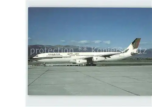 AK / Ansichtskarte Flugzeuge Zivil Gulf Air Airbus Industrie A340 312 A4O LA cn 036 Kat. Airplanes Avions