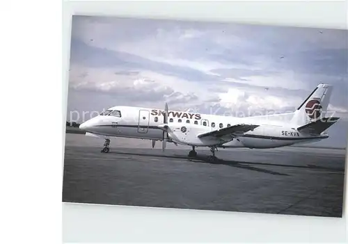 AK / Ansichtskarte Flugzeuge Zivil Skyways Saab 340 B SE KVN cn 322 Kat. Airplanes Avions