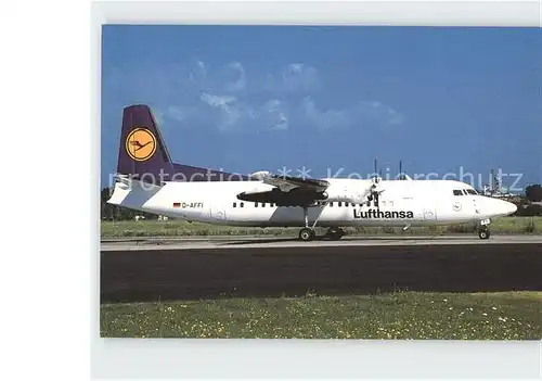 AK / Ansichtskarte Lufthansa Fokker 50 D AFFI cn 20272 Kat. Flug