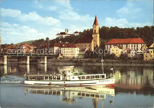 AK / Ansichtskarte Passau Dreifluessestadt mit Wallfahrtskirche Mariahilf Kat. Passau