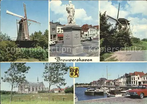 AK / Ansichtskarte Brouwershaven Muehle Denkmal Hafen Kat. Schouwen Duiveland