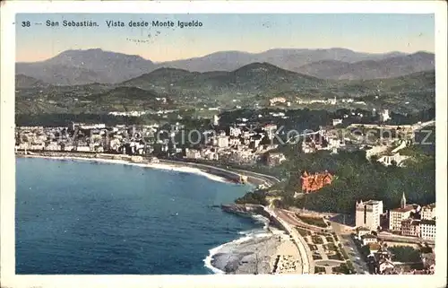 AK / Ansichtskarte San Sebastian Guipuzcoa Vista desde Monte Igueldo 