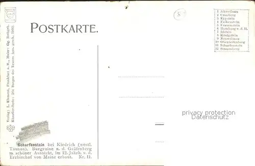 AK / Ansichtskarte Kiedrich Burg Scharfenstein Kuenstlerkarte G. Rothgeb. Kat. Kiedrich