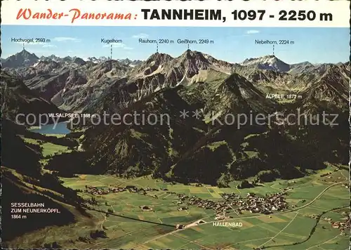 AK / Ansichtskarte Tannheim Tirol Wander Panorama Fliegeraufnahme Kat. Tannheim