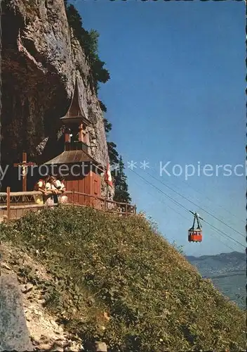 AK / Ansichtskarte Wildkirchli Weissbad Seilbahn Trachtenkinder Kat. Weissbad