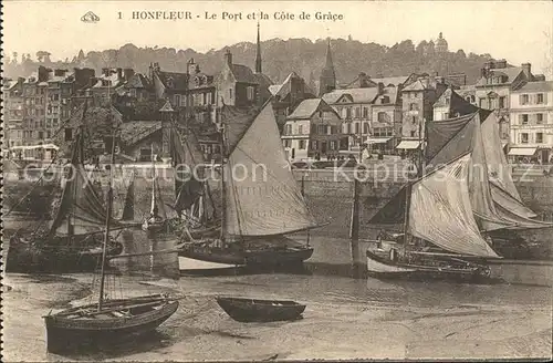 AK / Ansichtskarte Honfleur Le Port Cote de Grace Kat. Honfleur