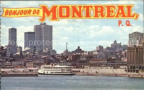 AK / Ansichtskarte Montreal Quebec Skyline mit Hafen Kat. Montreal