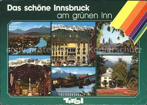 AK / Ansichtskarte Innsbruck Stadtpark Fliegeraufnahme Bergbahn  Kat. Innsbruck