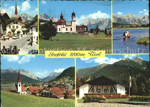 AK / Ansichtskarte Seefeld Tirol Schmuckkastel Seekirchl gegen Wettersteingebirge Kat. Seefeld in Tirol